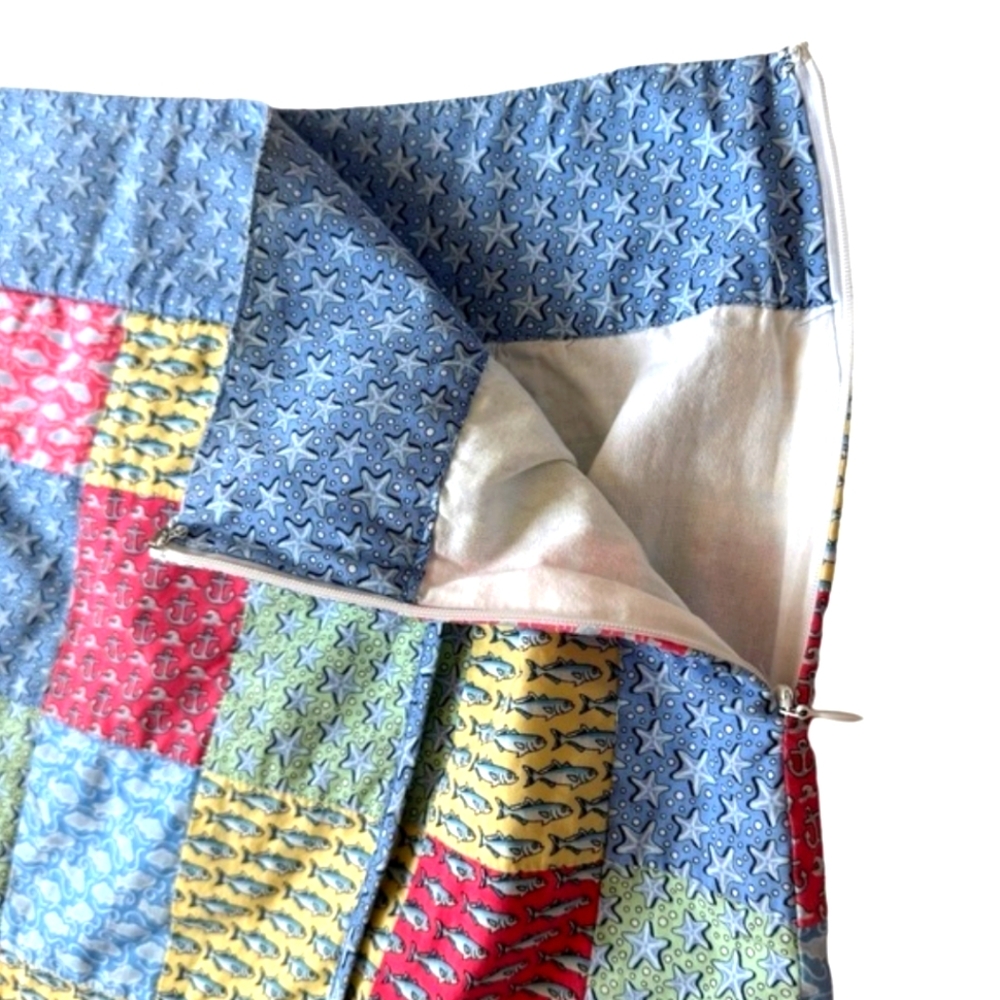 VINEYARD VINES by Shep & Ian Patchwork Mini Skirt Size 10 - 100% Cotton - Picture 13 of 14